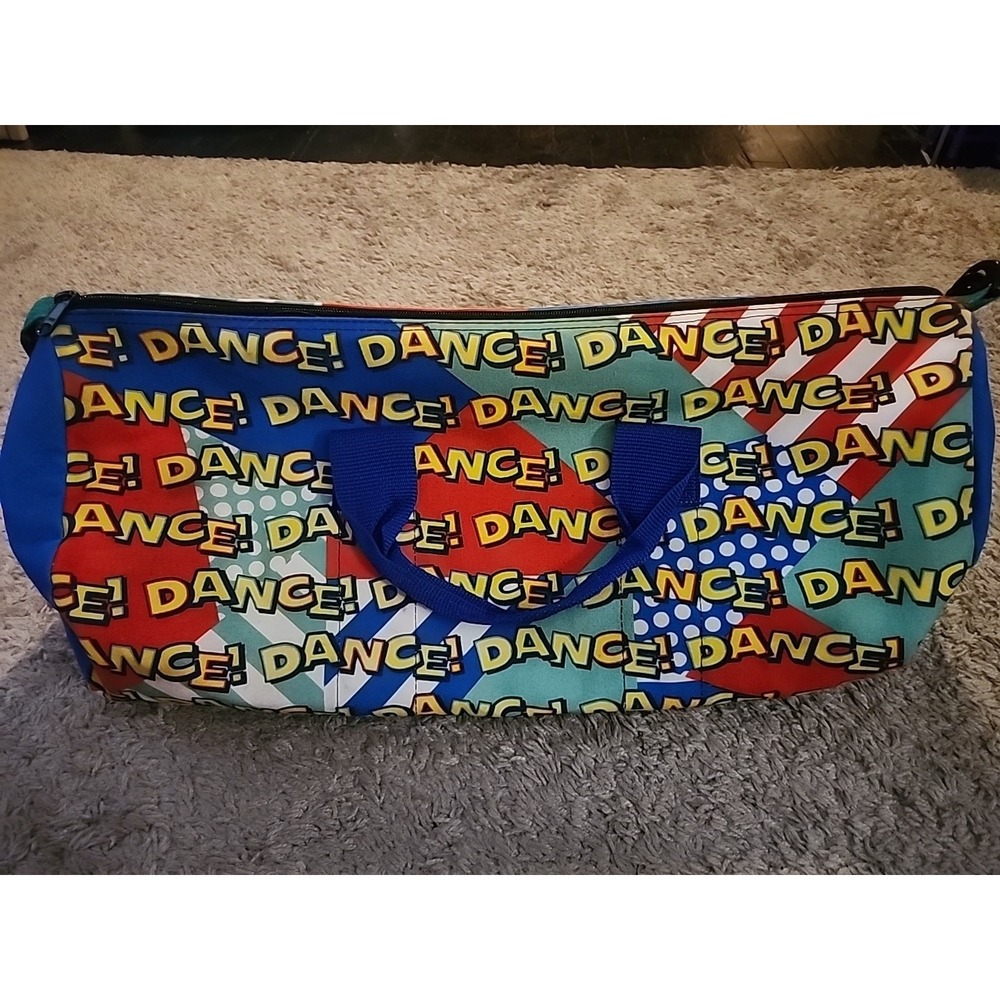 Colorful Graphic Dance Duffel Bag, Large 20x10x9, Excellent Condition